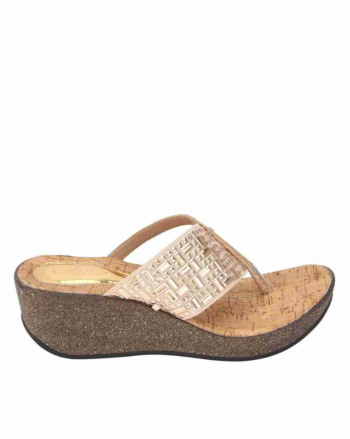 Embellished Wedge Sandals