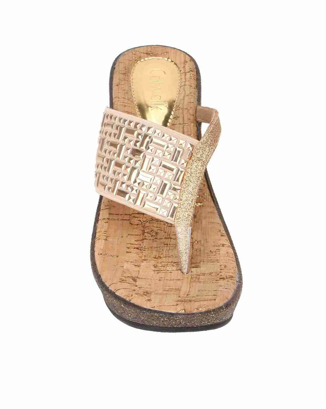 Embellished Wedge Sandals