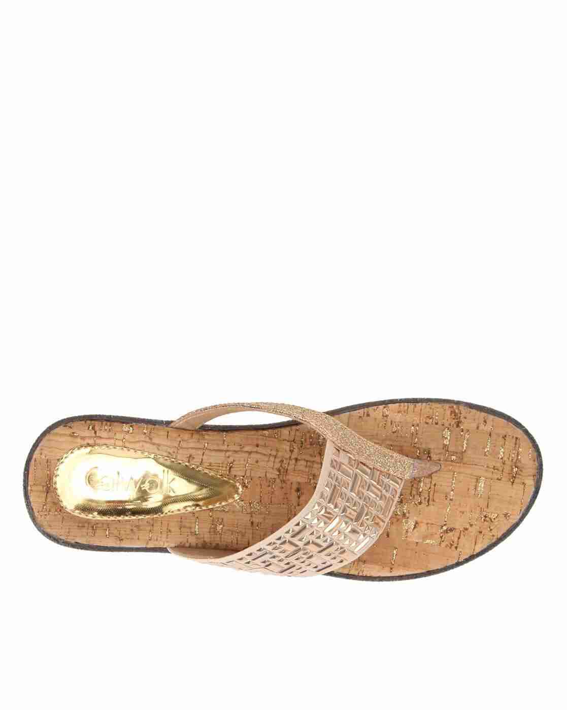 Embellished Wedge Sandals