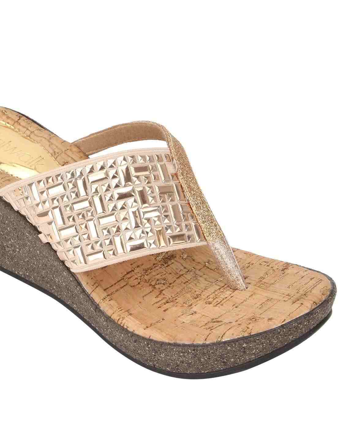 Embellished Wedge Sandals