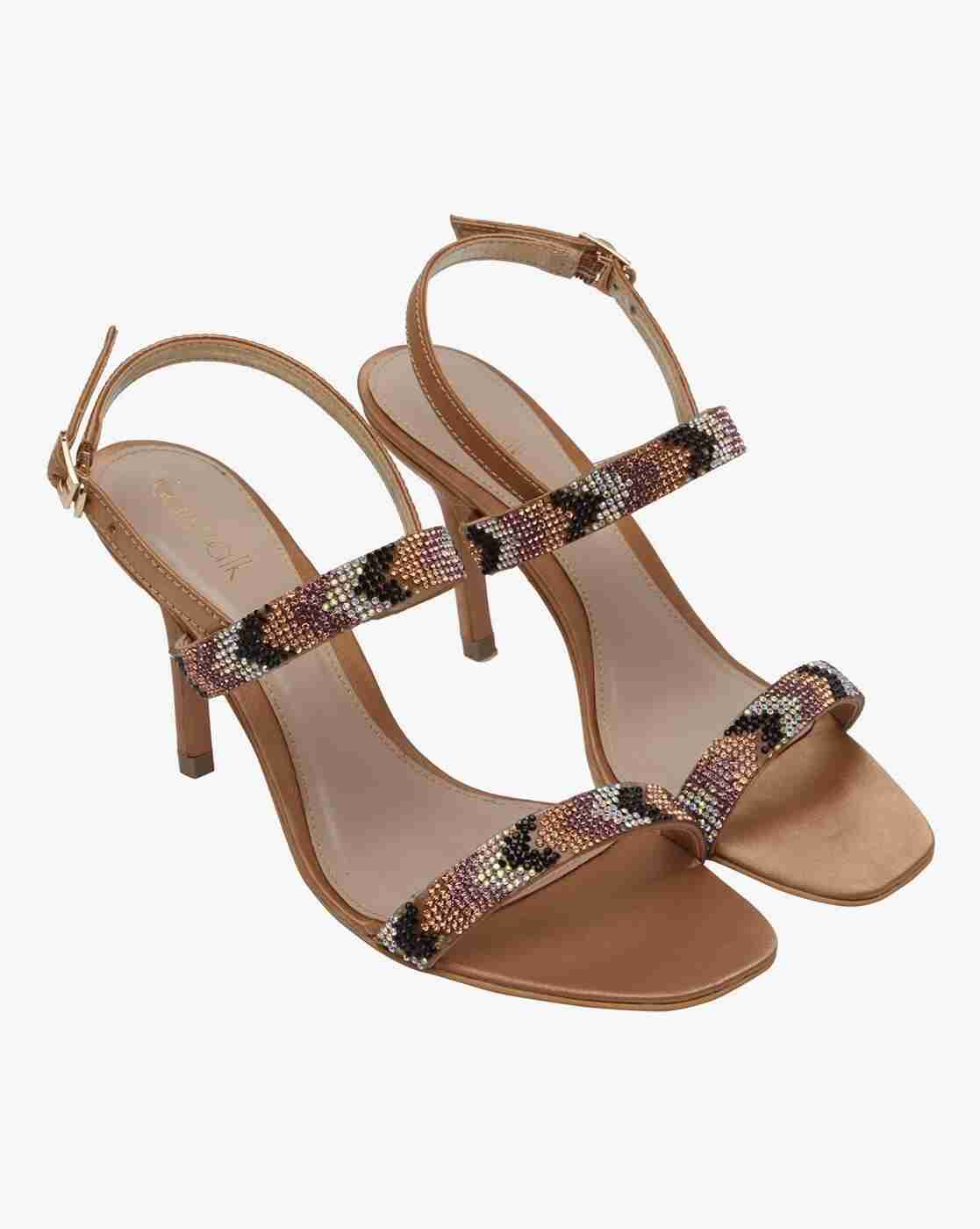 Embellished Heeled Sandals