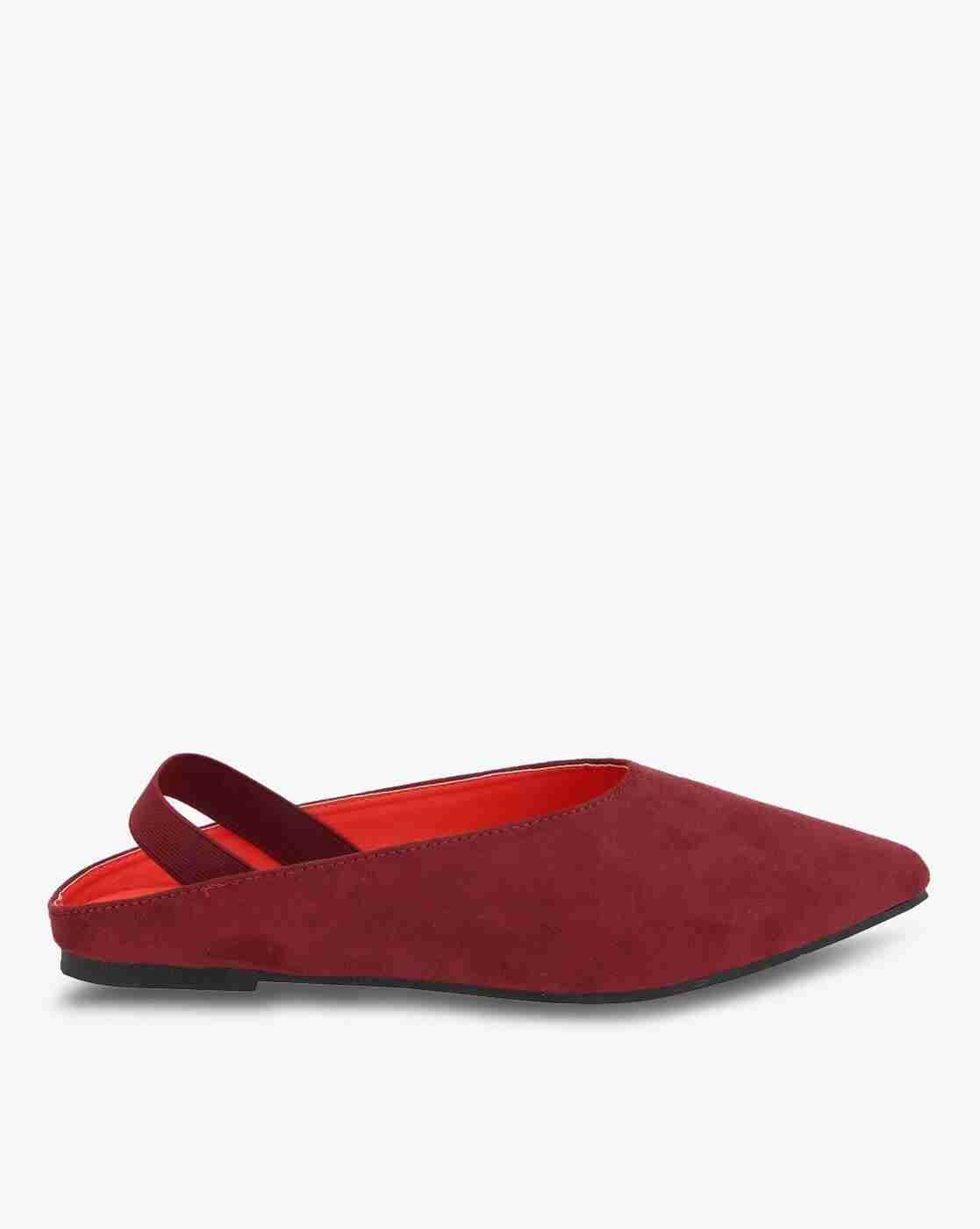 Pointed-Toe Slingback Mule Sandals