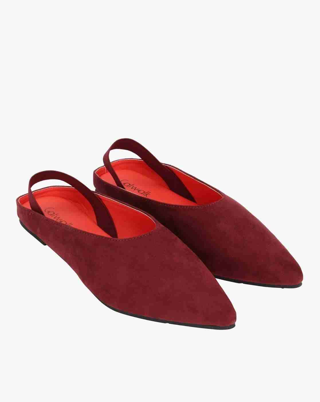 Pointed-Toe Slingback Mule Sandals
