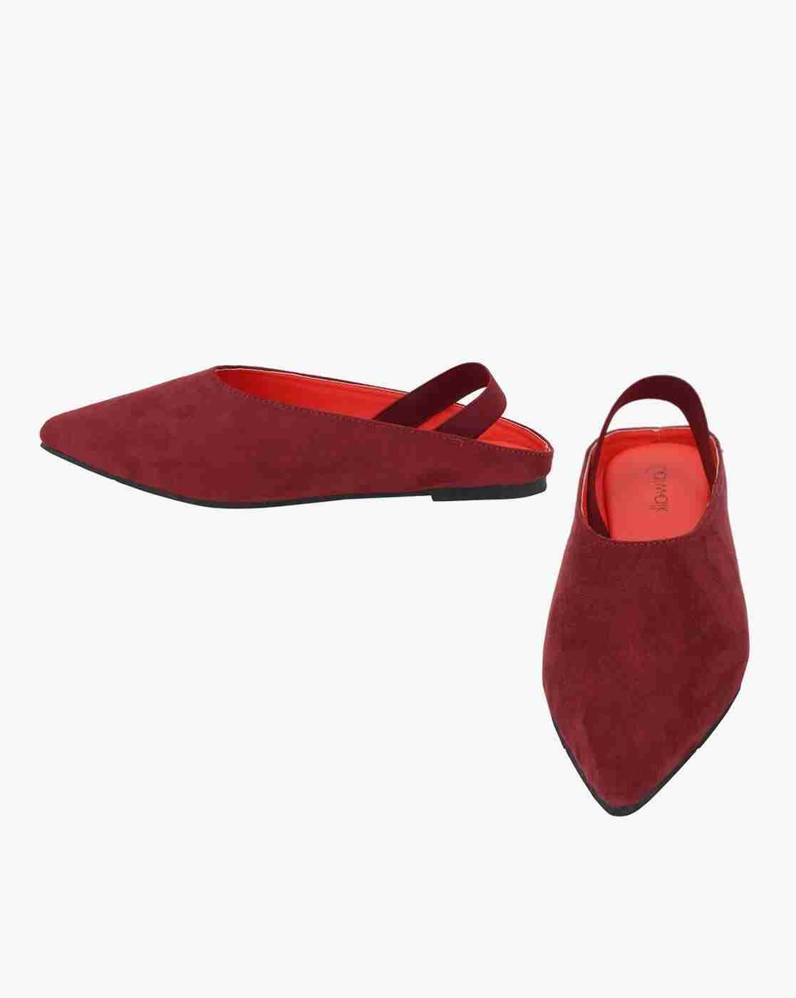 Pointed-Toe Slingback Mule Sandals
