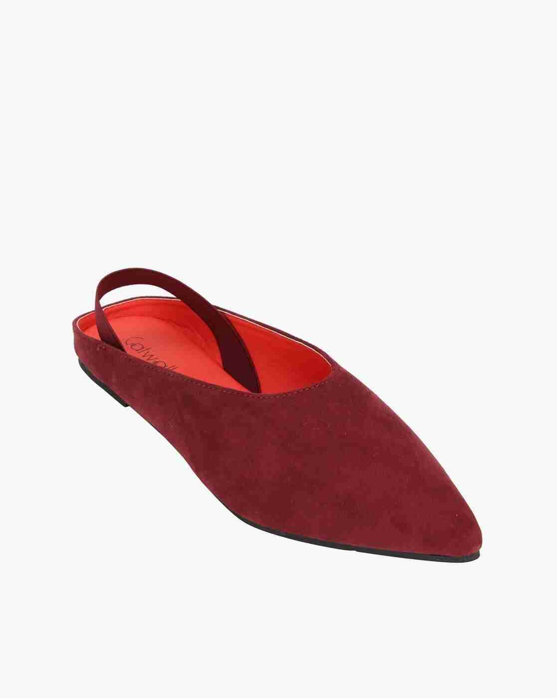 Pointed-Toe Slingback Mule Sandals