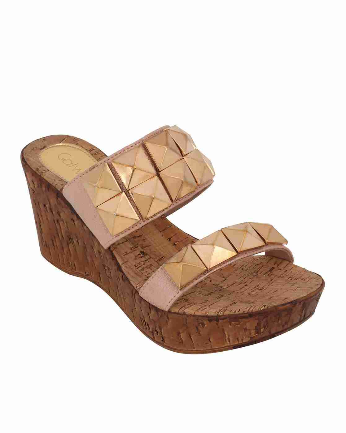 Embellished Strappy Wedges
