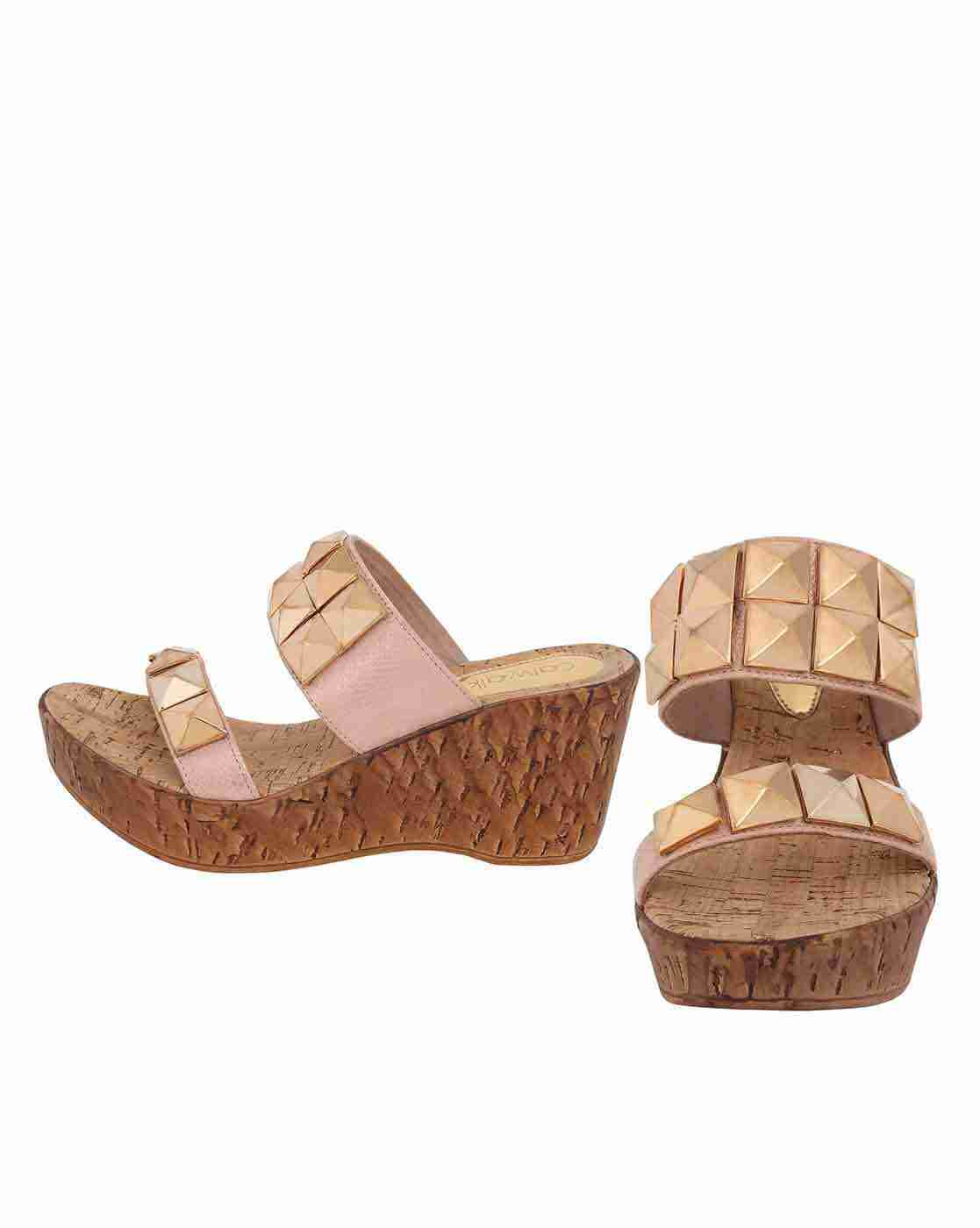 Embellished Strappy Wedges
