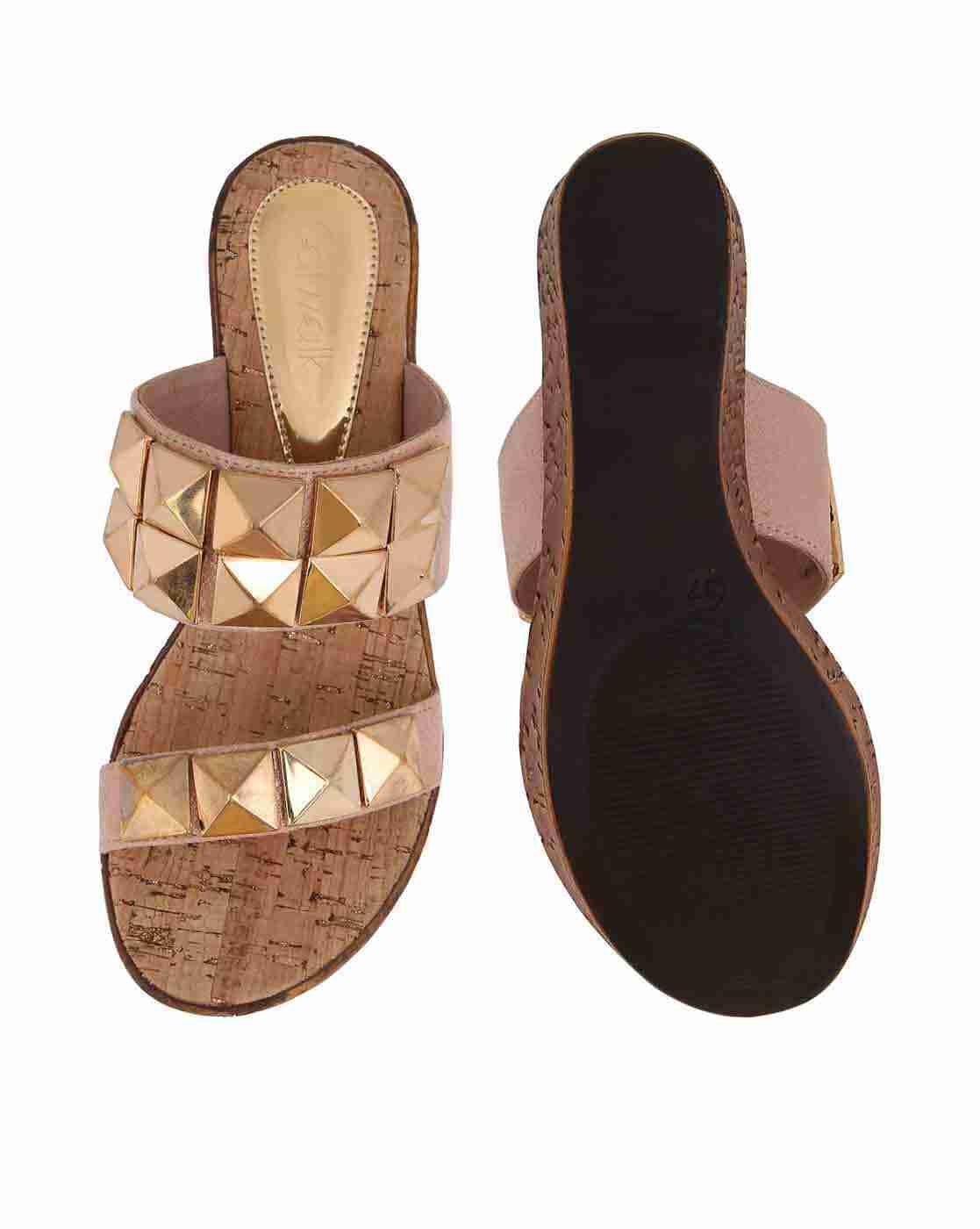 Embellished Strappy Wedges