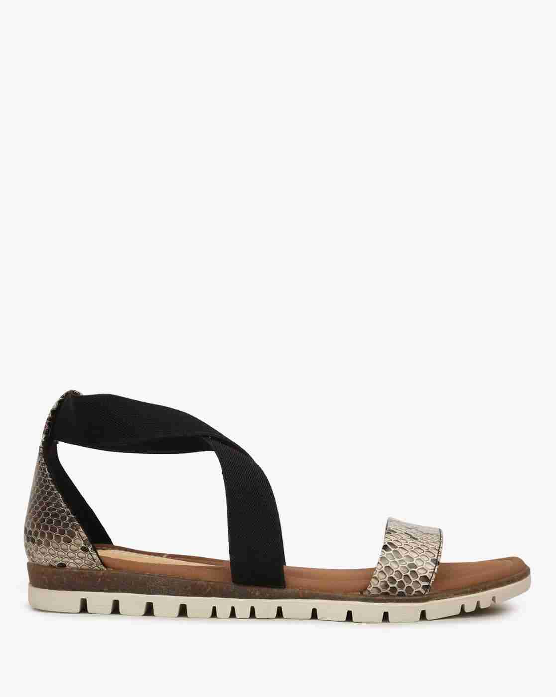 Criss-Cross Strap Slingback Sandals