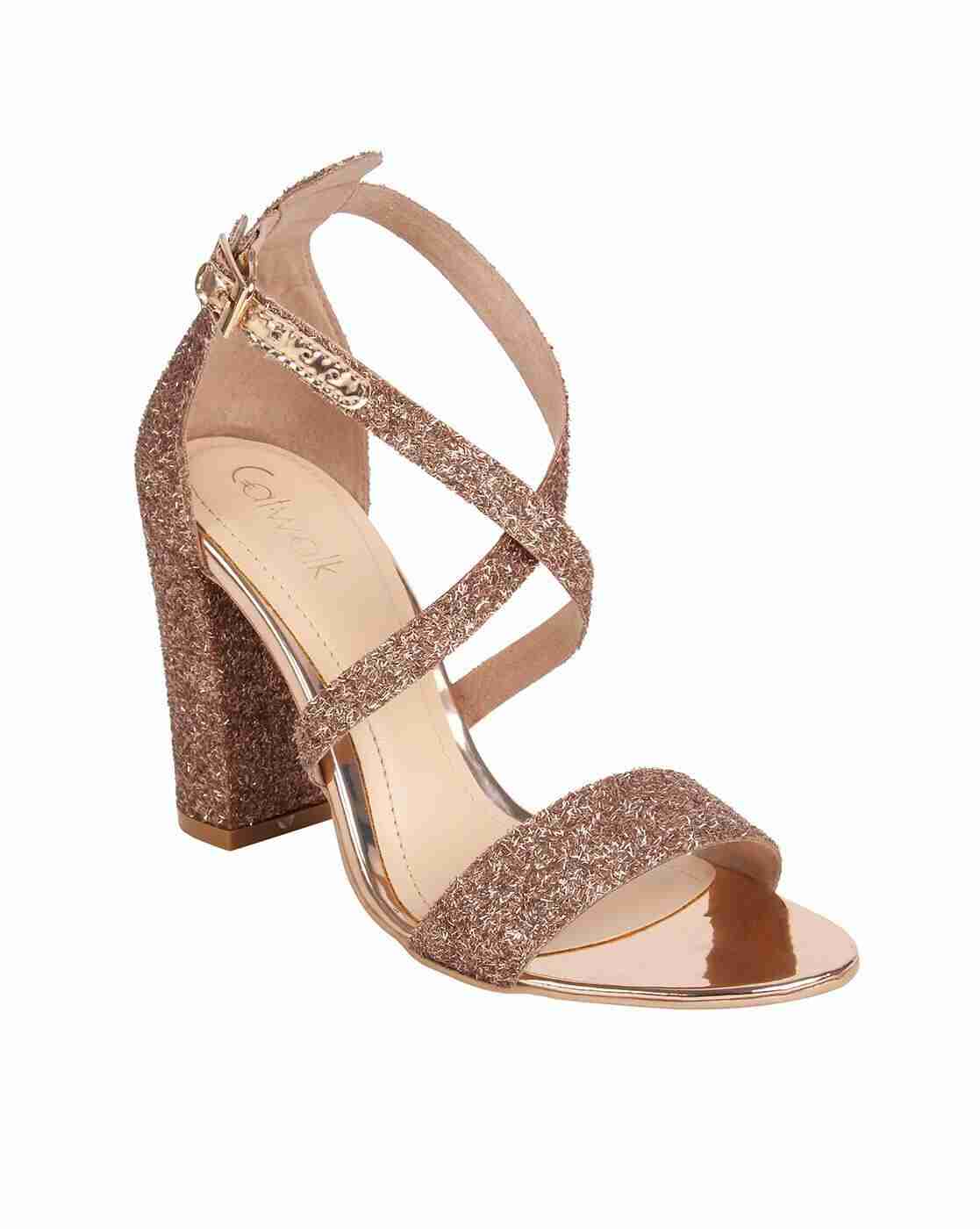Embellished Chunky-Heeled Sandals