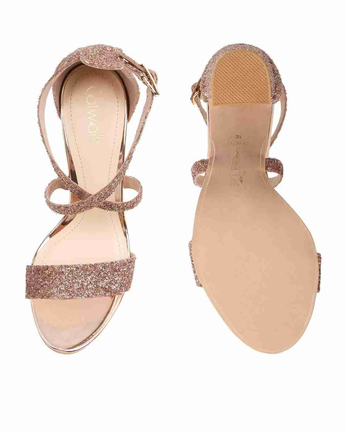 Embellished Chunky-Heeled Sandals