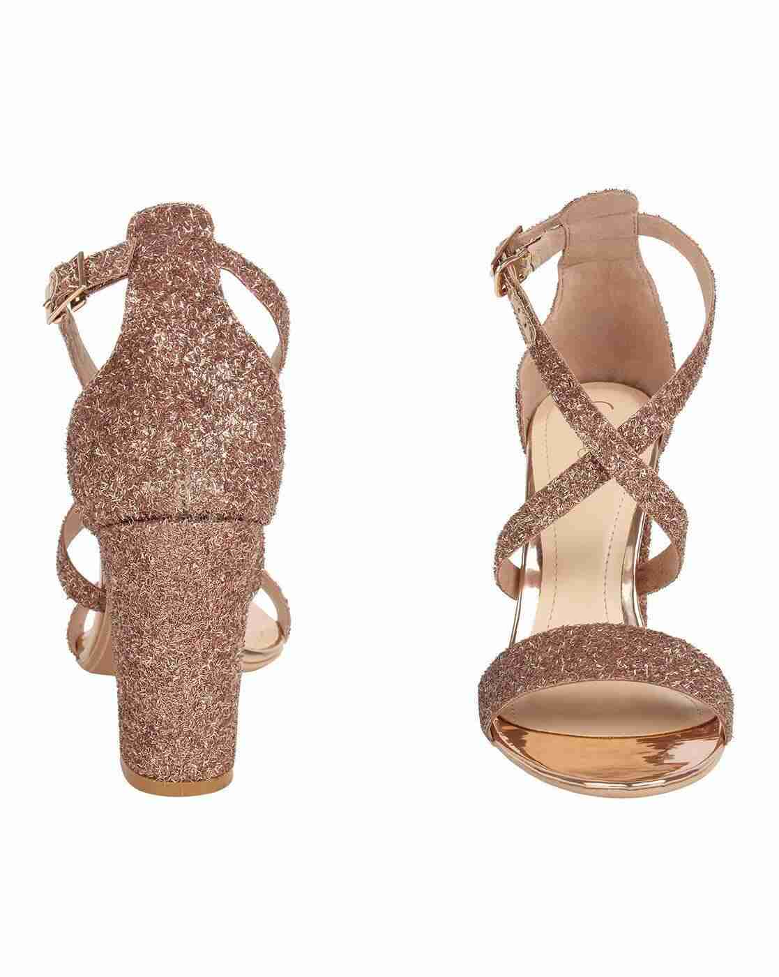 Embellished Chunky-Heeled Sandals