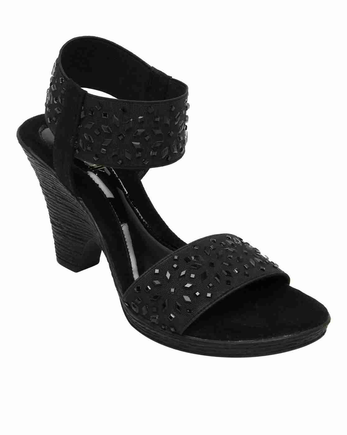 Embellished Cone-Heeled Sandals