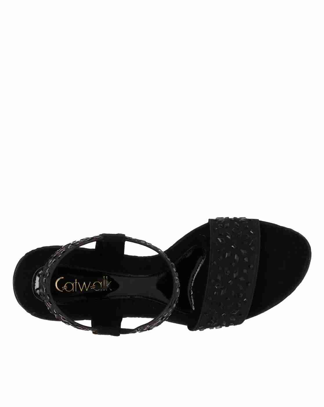 Embellished Cone-Heeled Sandals