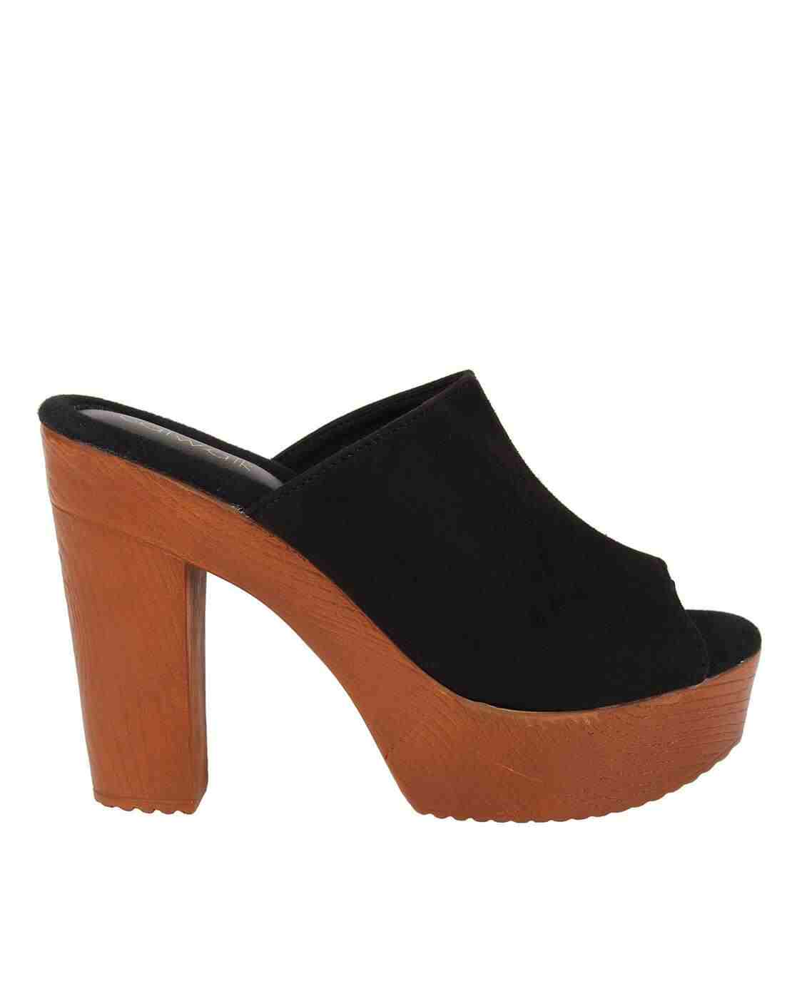 Peep-Toe Chunky-Heeled Sandals