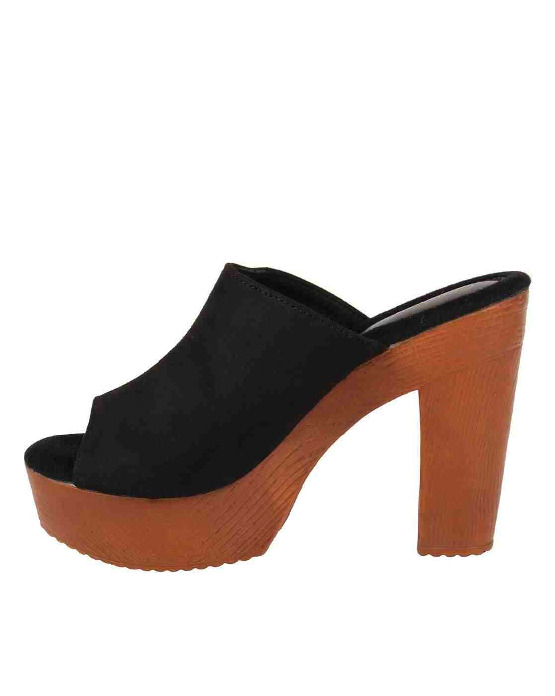 Peep-Toe Chunky-Heeled Sandals