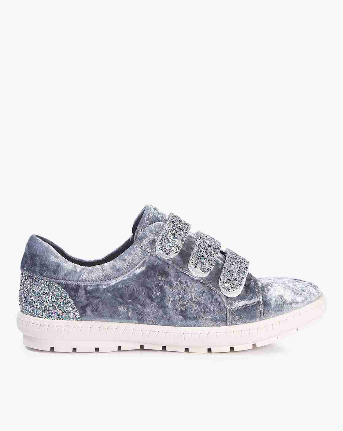 Textured Casual Shoes with Velcro Closure