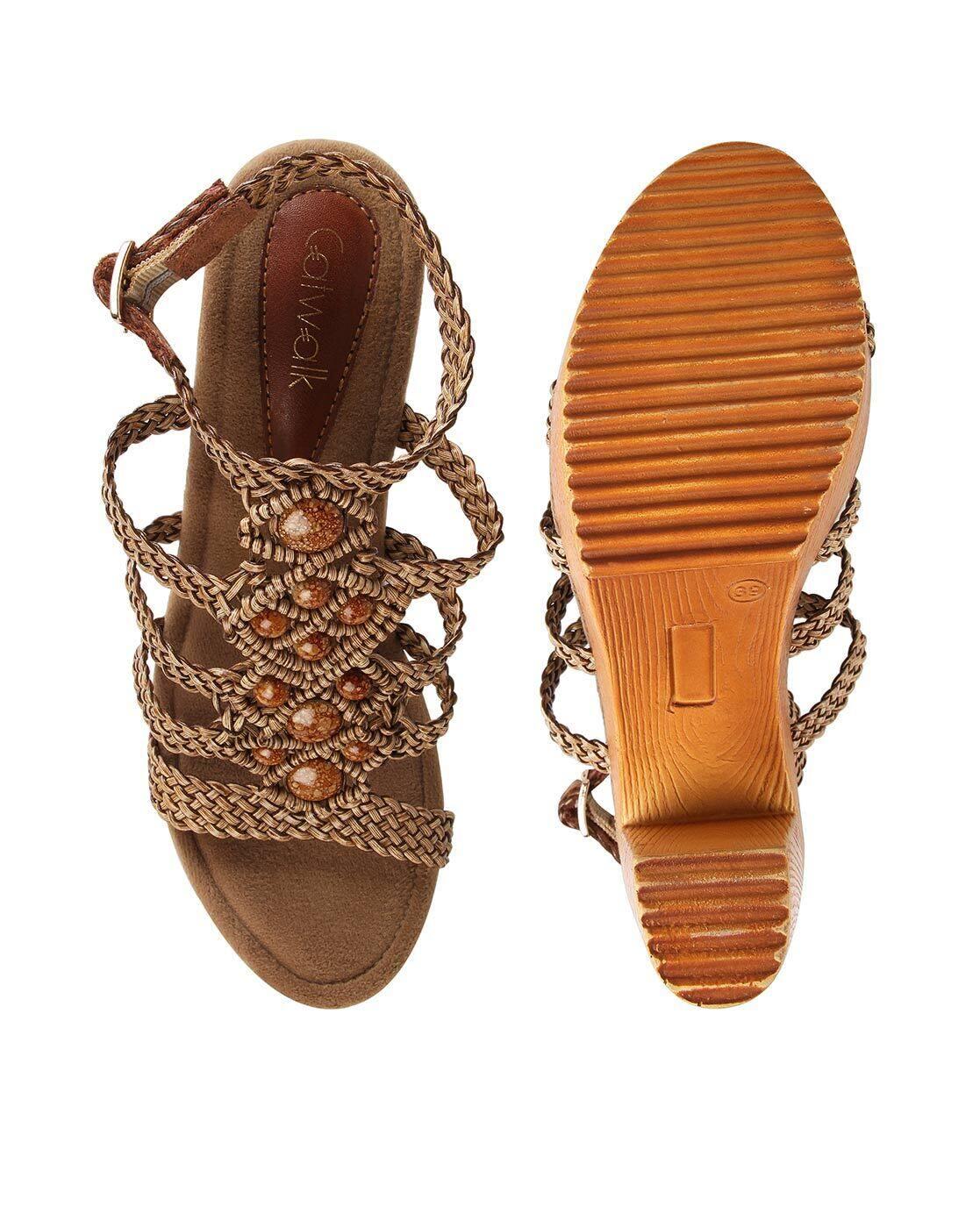 Braided Strappy Chunky Heels