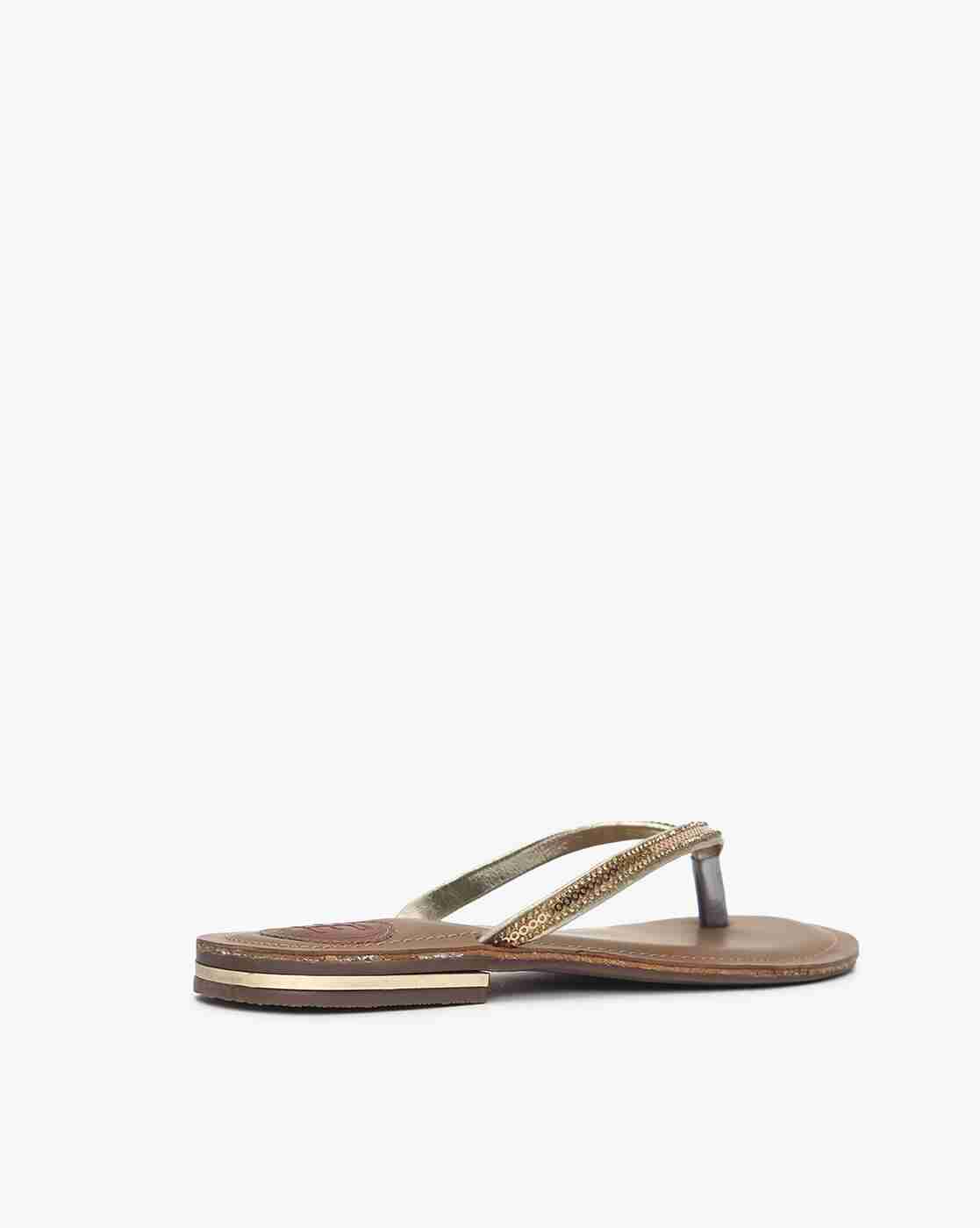 Thong-Strap Flat Sandals