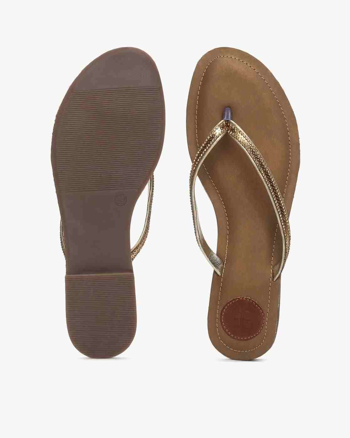 Thong-Strap Flat Sandals