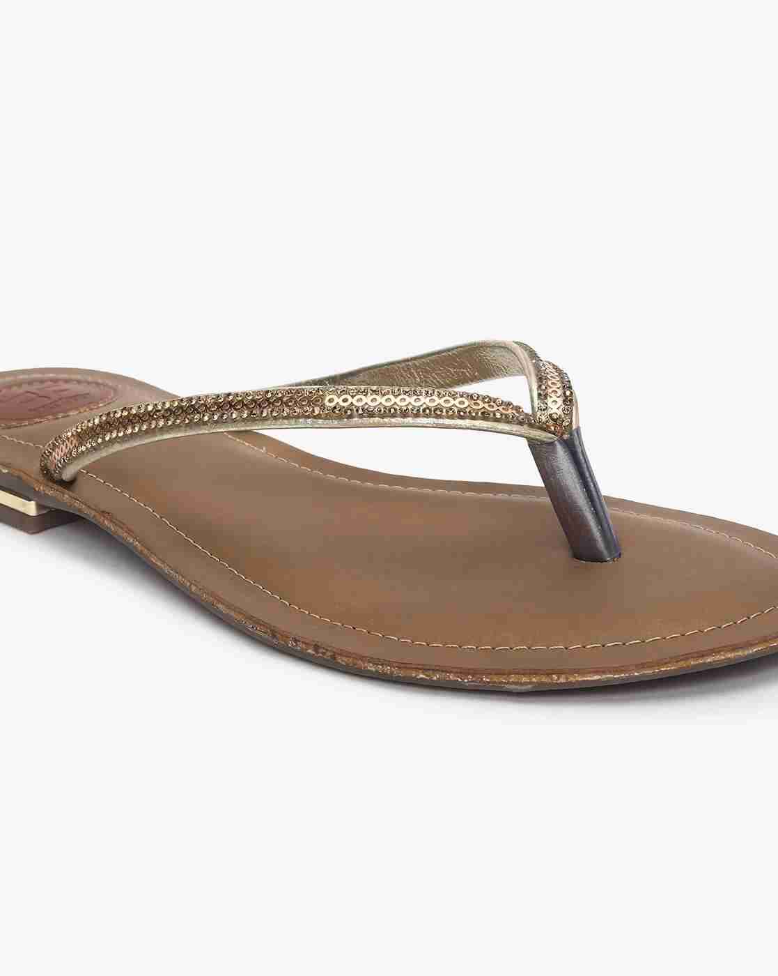 Thong-Strap Flat Sandals