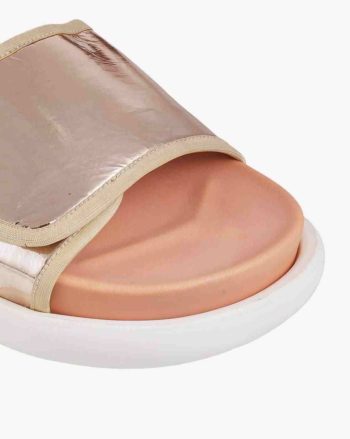 Women Slides with Velcro Fastening