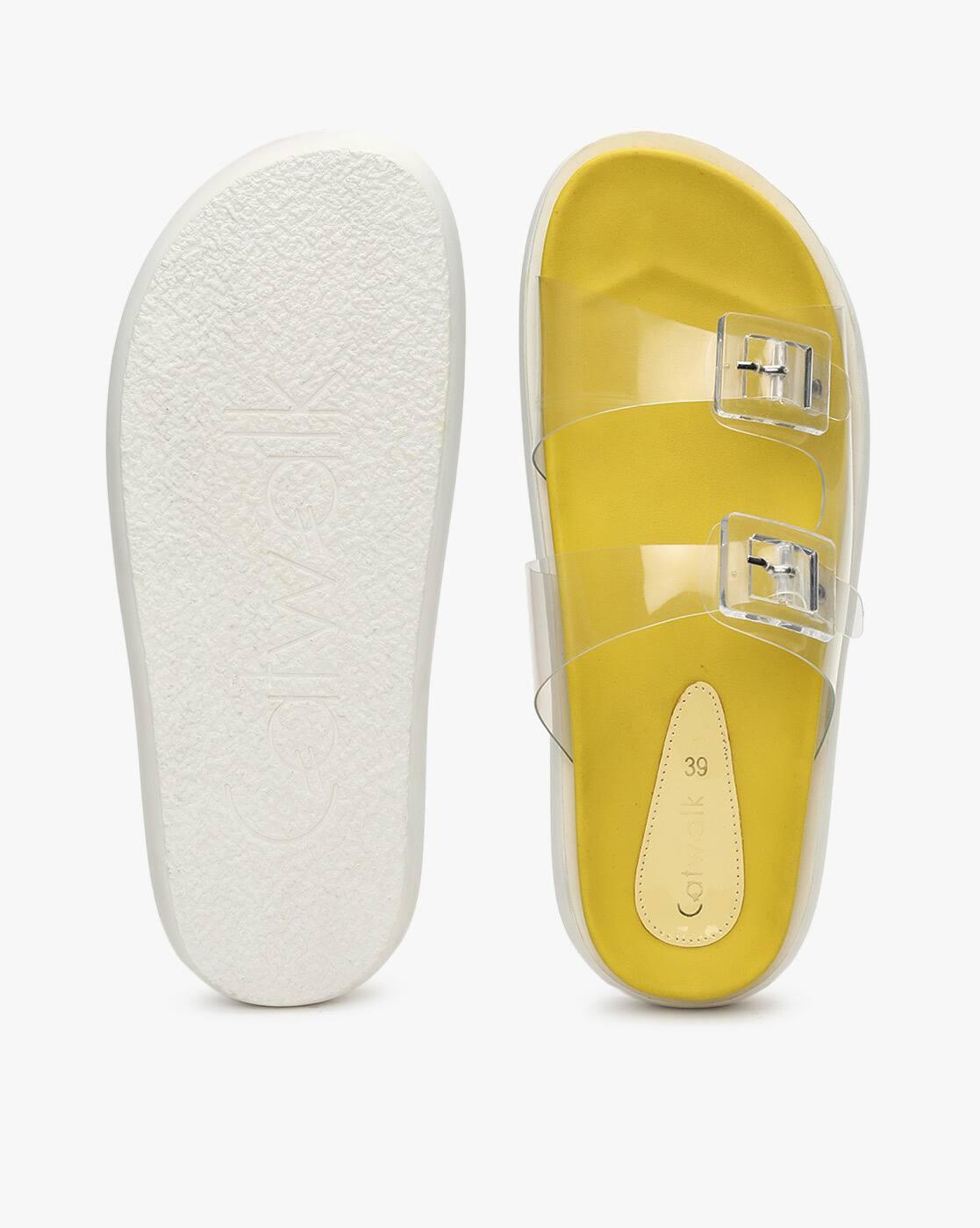 Slip-On Sandals with Transparent Straps