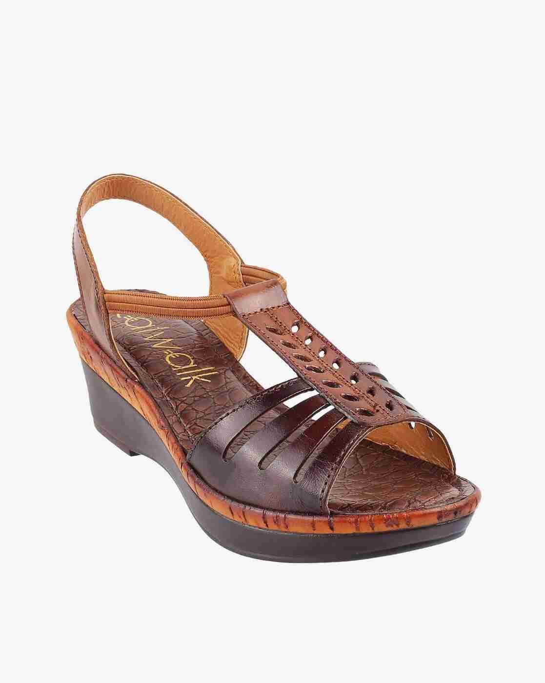 Women Embellished T-strap Wedges