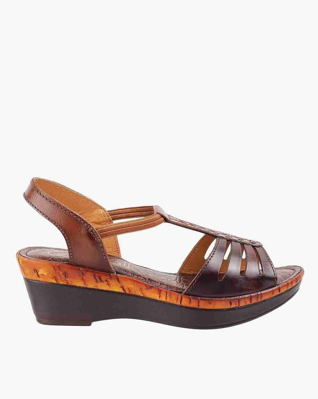 Women Embellished T-strap Wedges