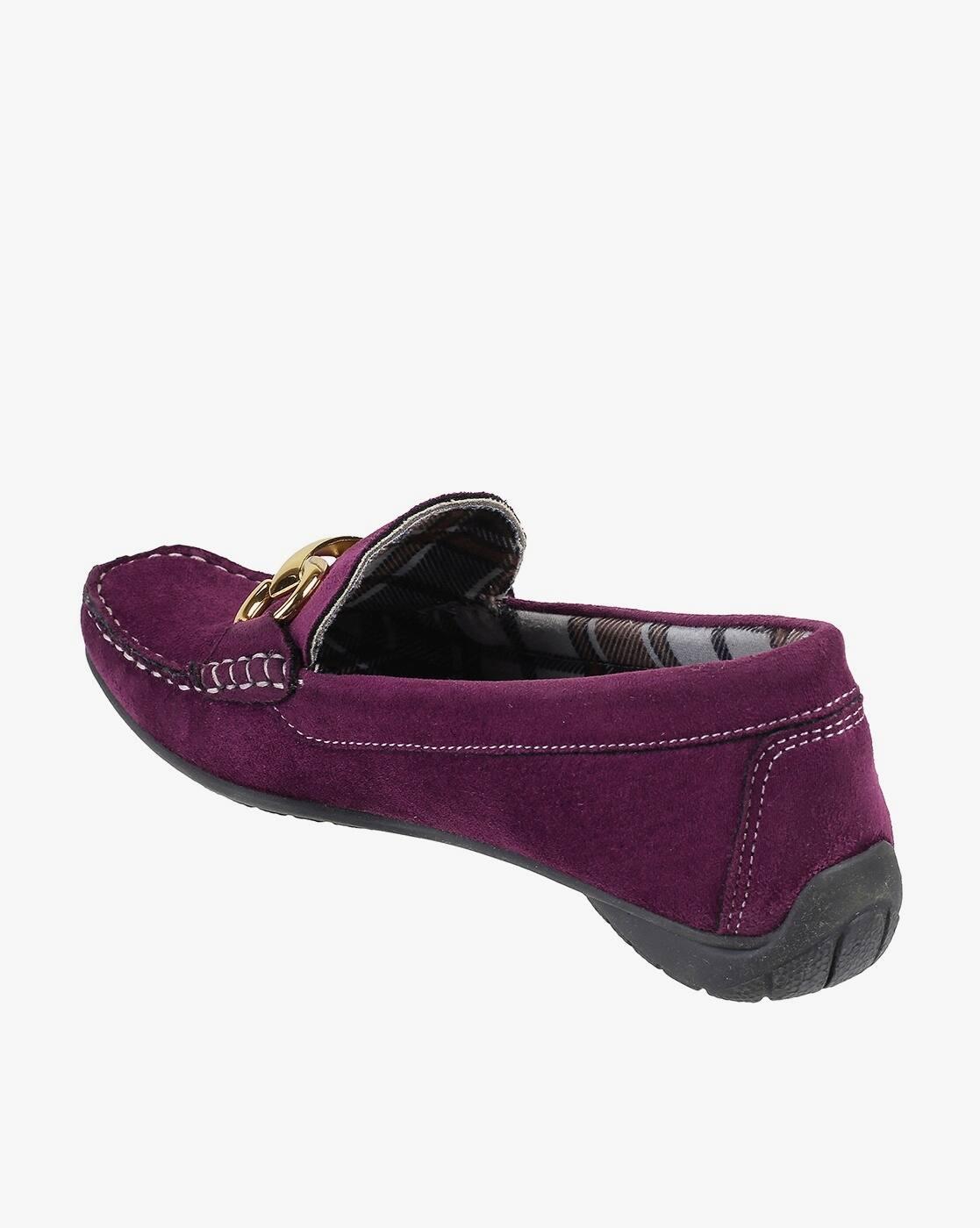 Slip-On Shoes with Metal Accent