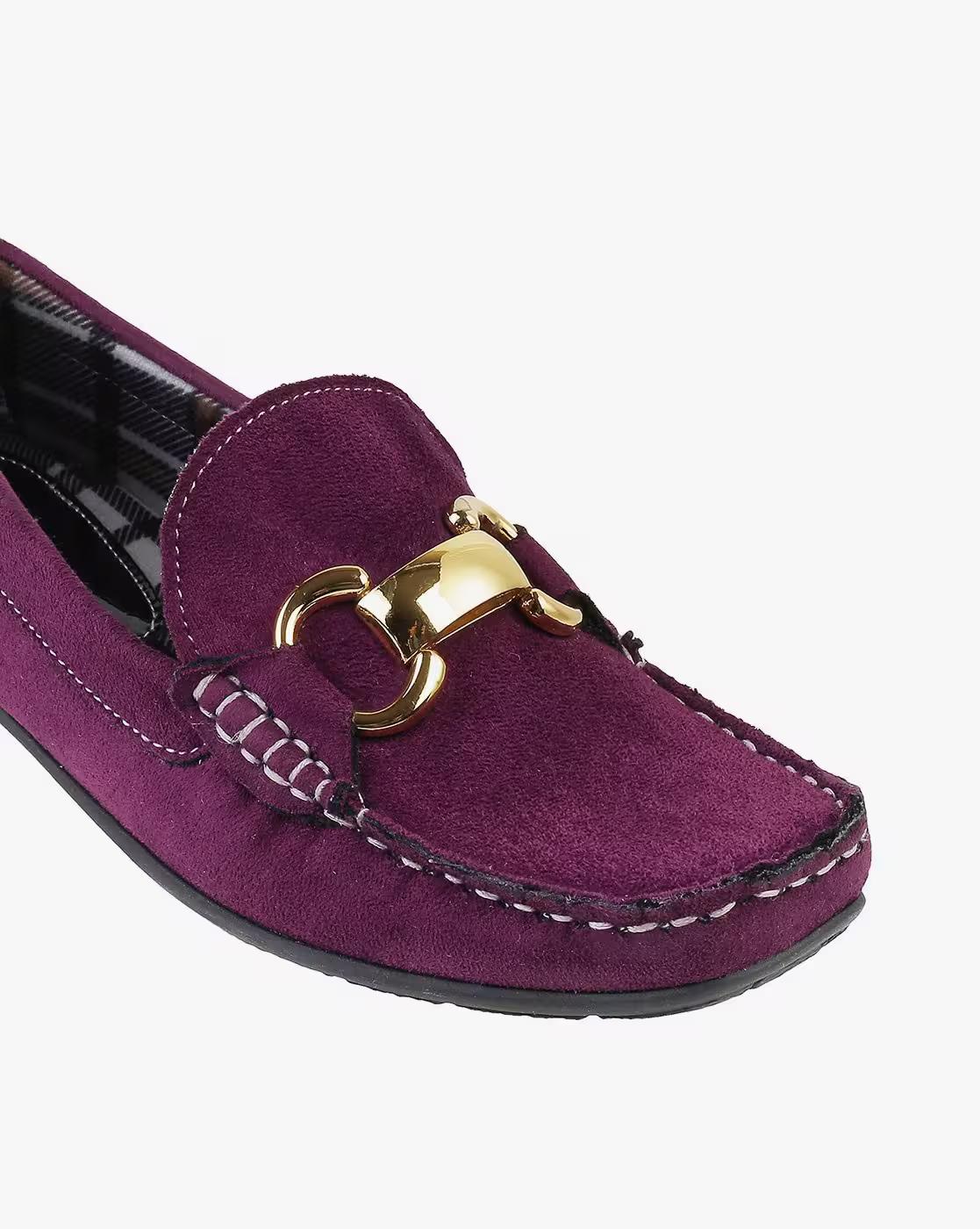 Slip-On Shoes with Metal Accent