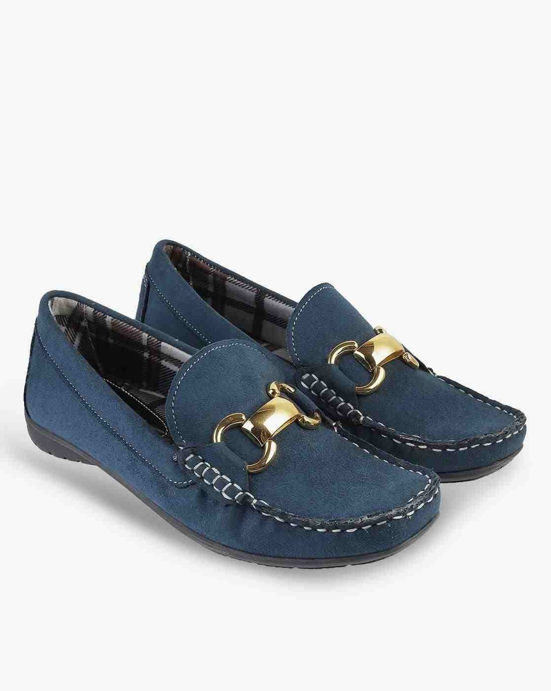Slip-On Shoes with Metal Accent