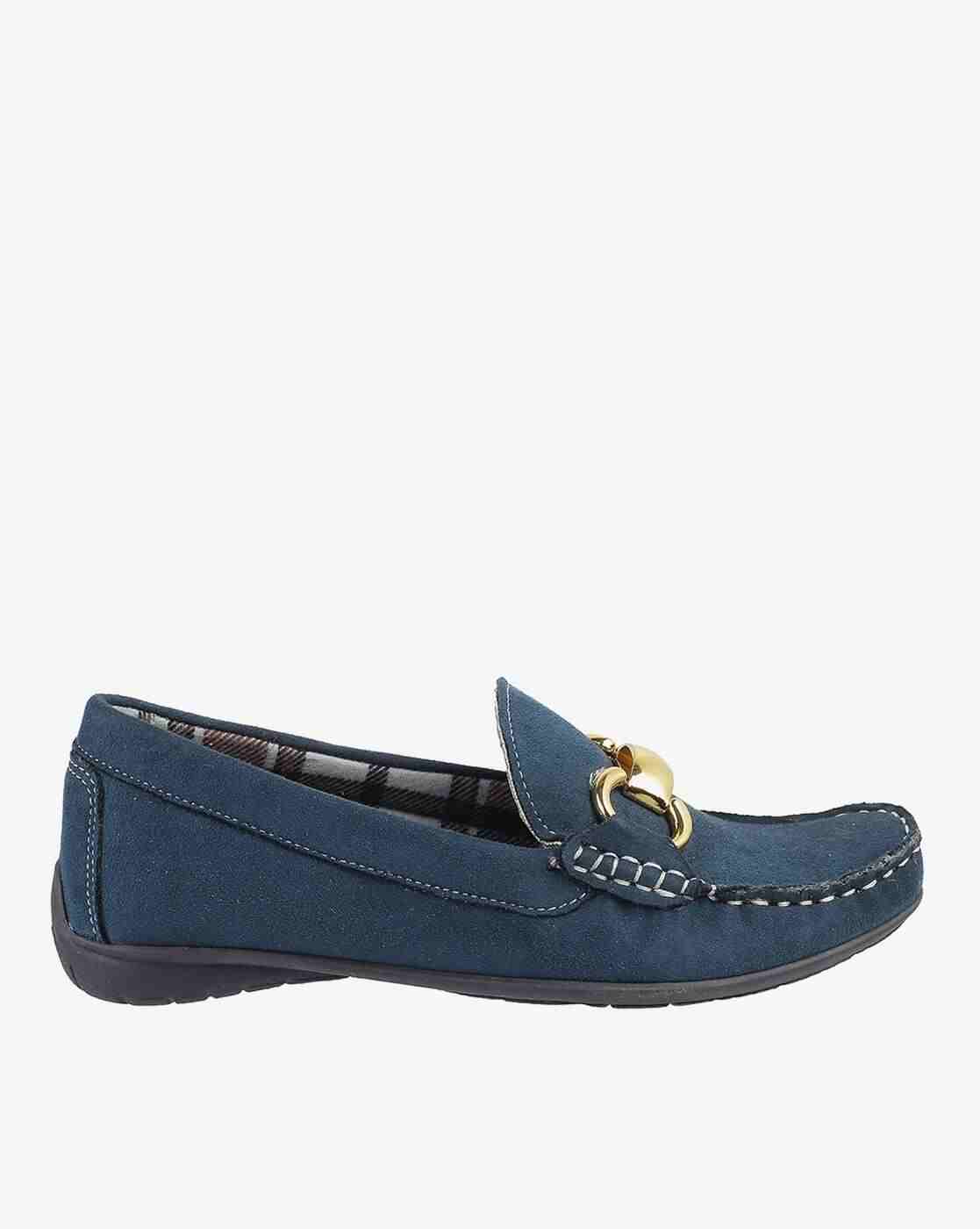 Slip-On Shoes with Metal Accent