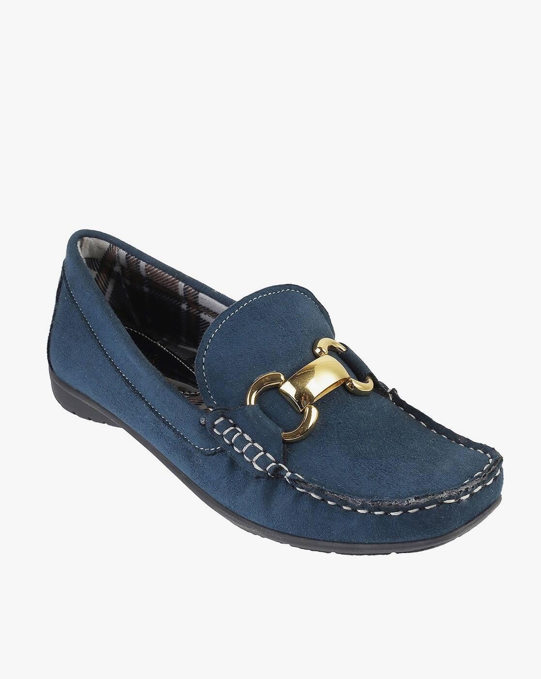 Slip-On Shoes with Metal Accent