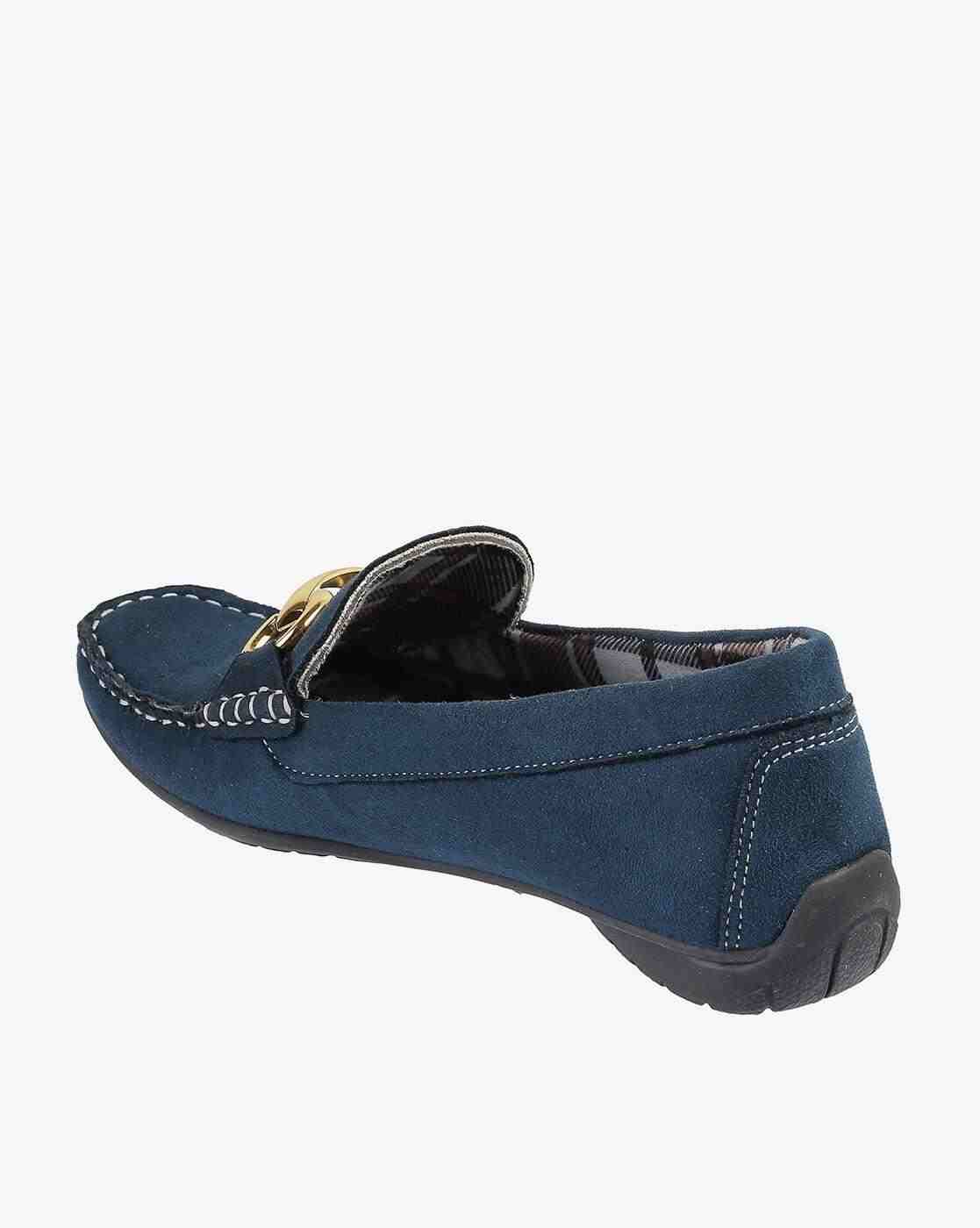 Slip-On Shoes with Metal Accent