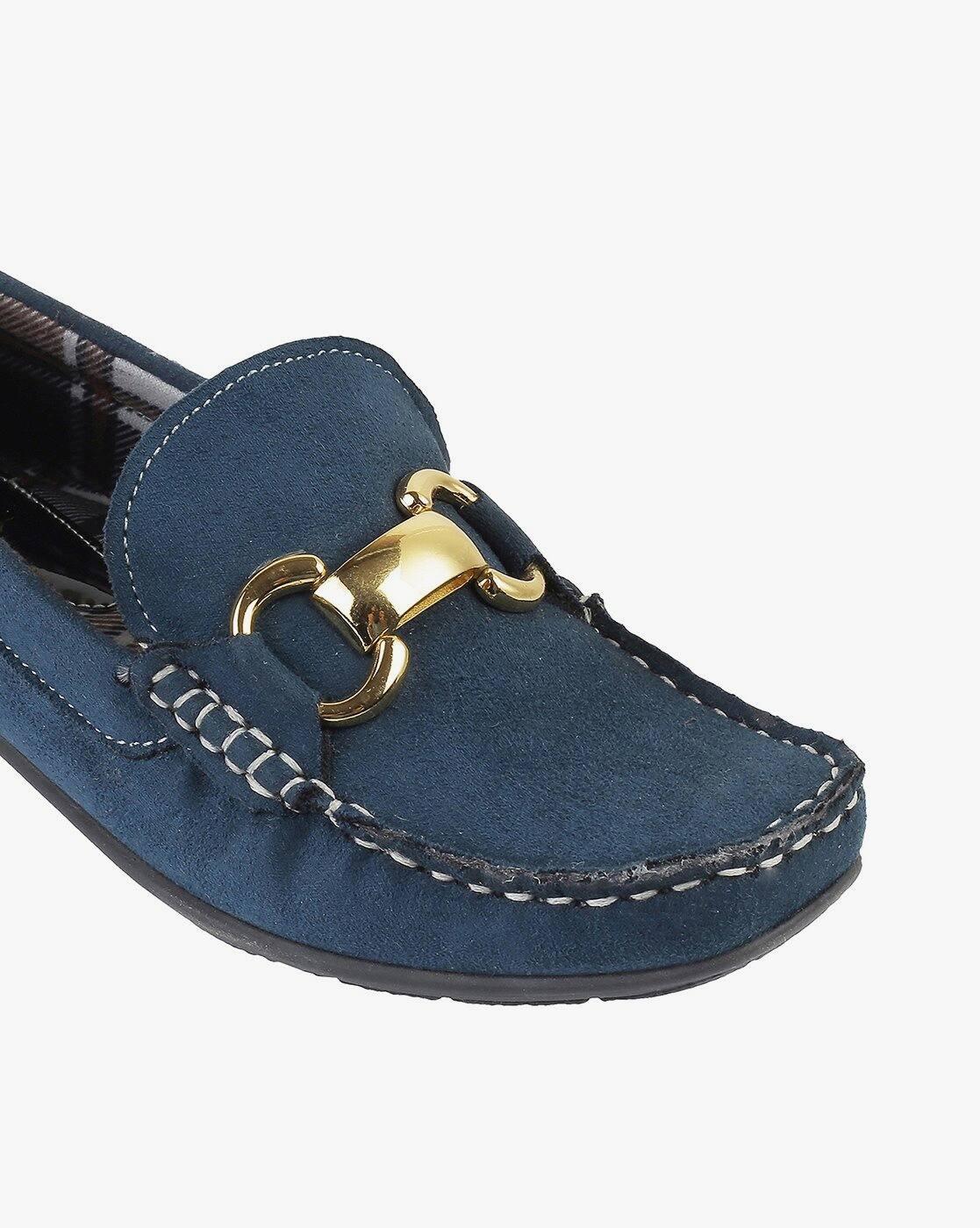 Slip-On Shoes with Metal Accent