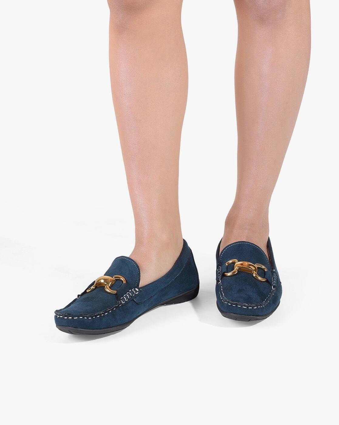 Slip-On Shoes with Metal Accent