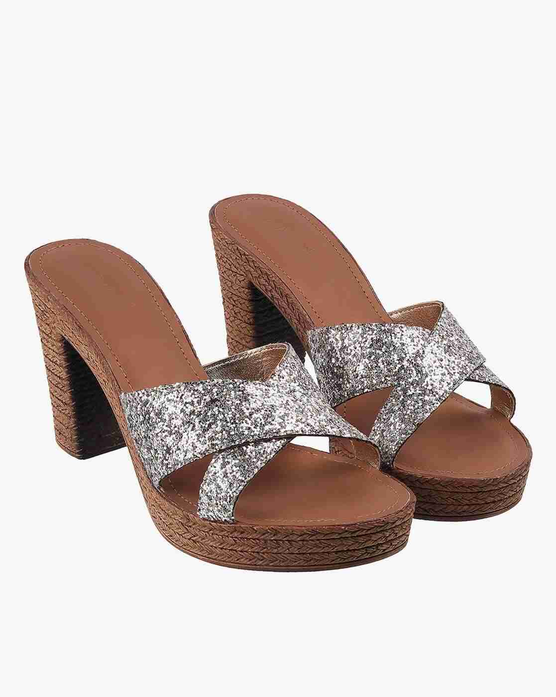 Women Embellished Chunky Heeled Sandals