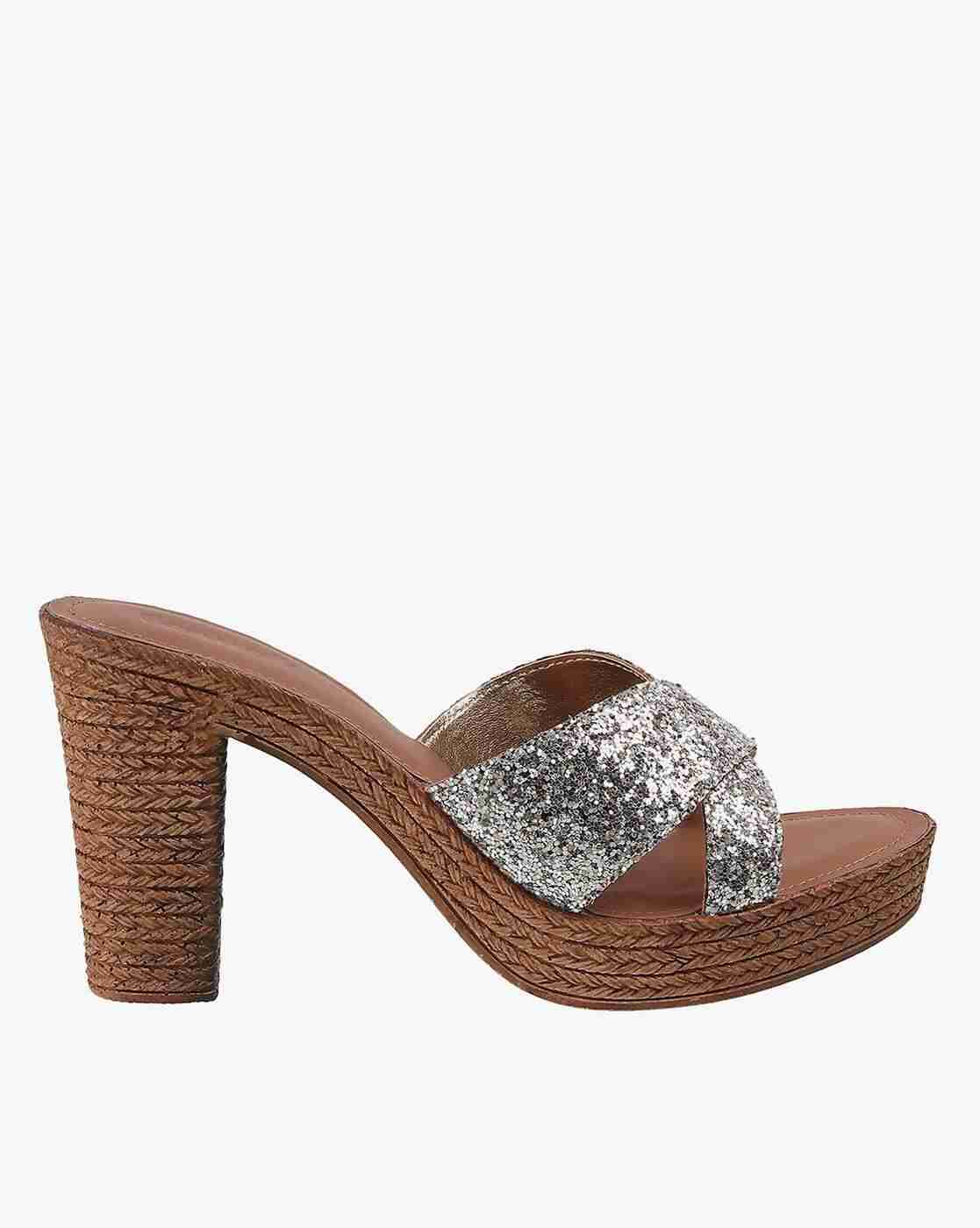 Women Embellished Chunky Heeled Sandals