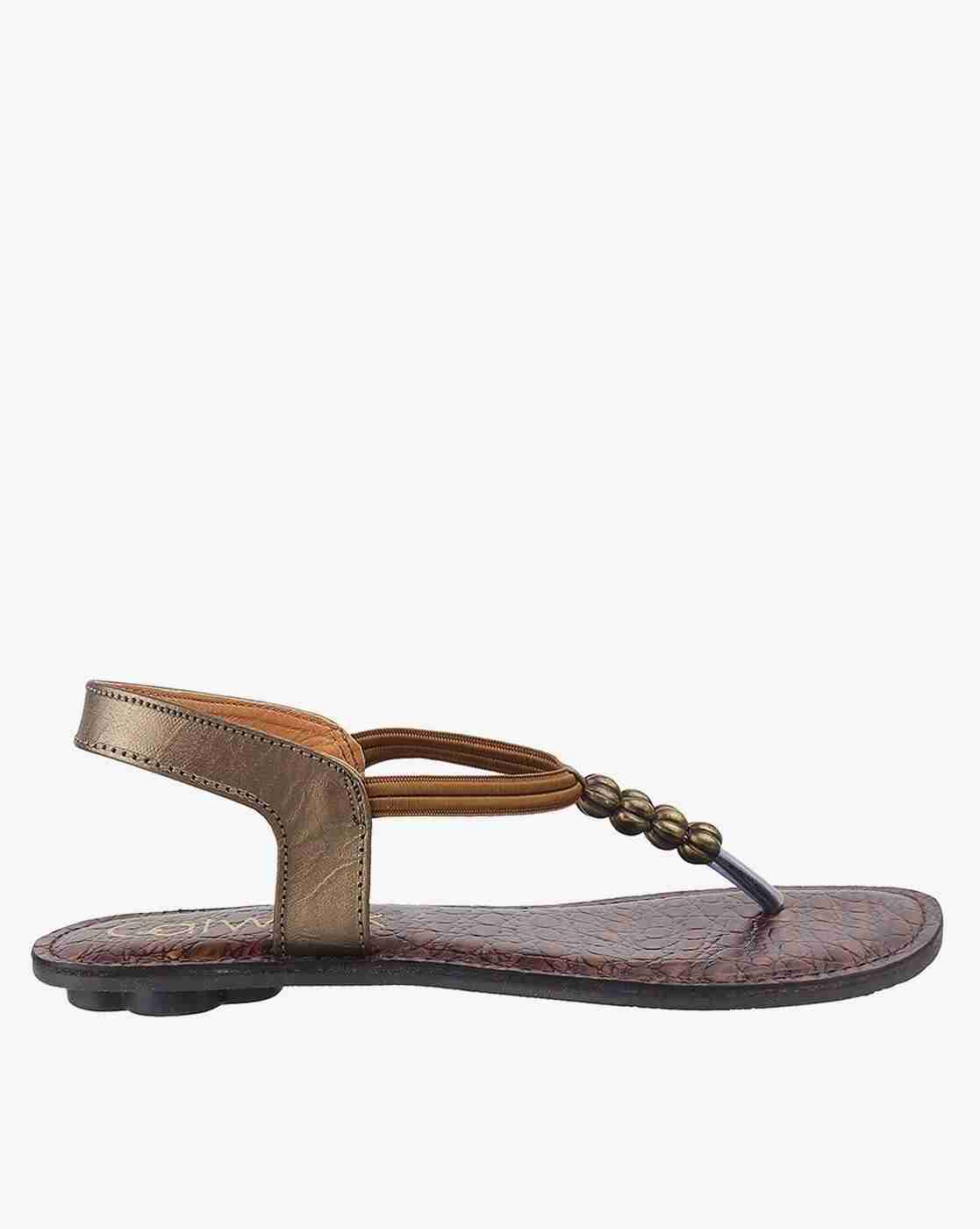Women Croc-Embossed Slingback Sandals