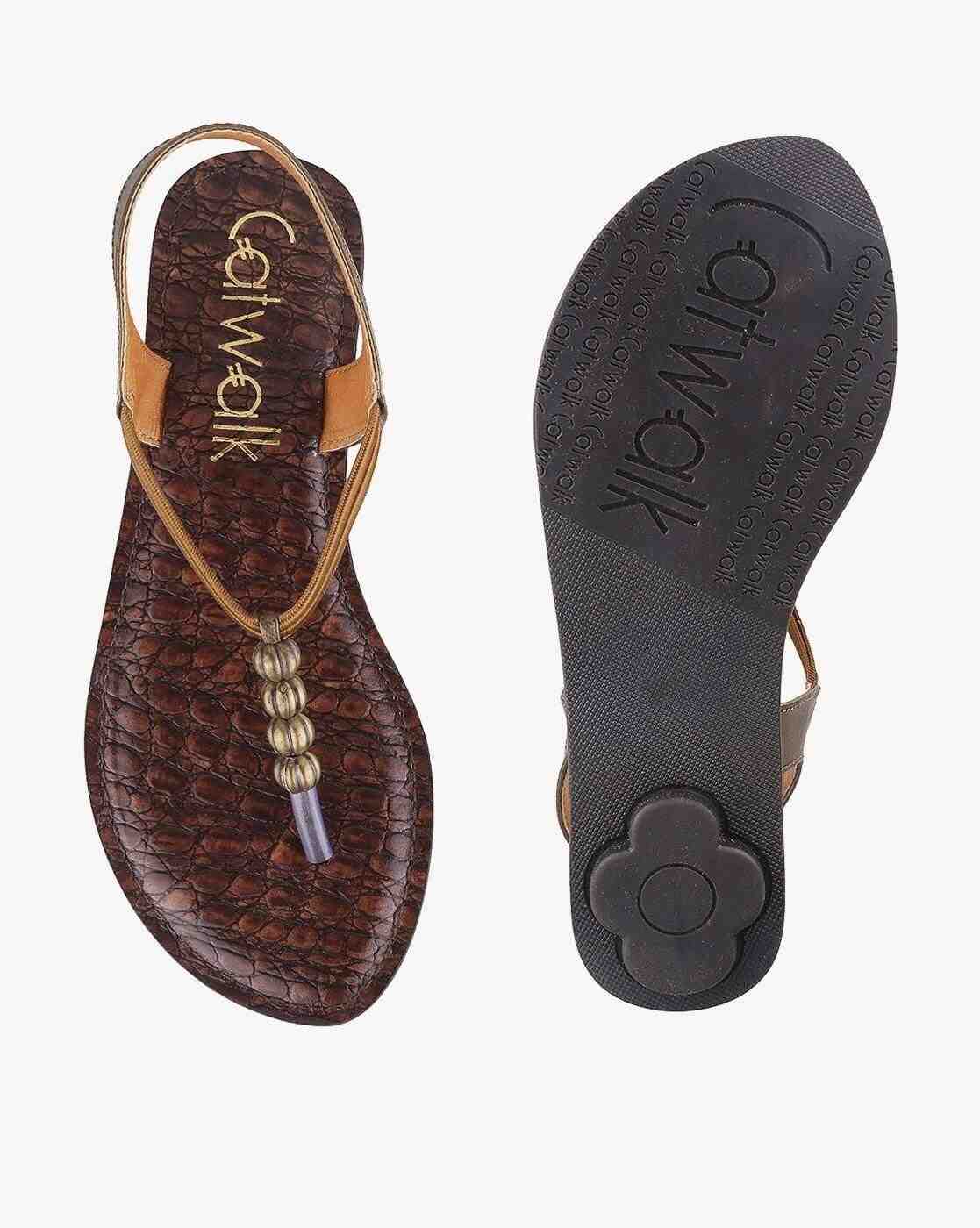 Women Croc-Embossed Slingback Sandals