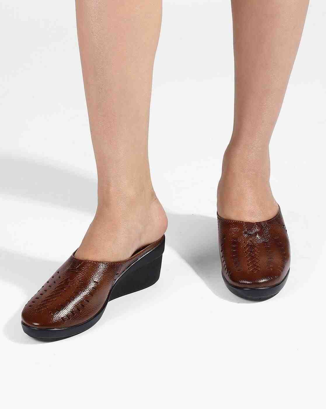 Round-Toe Slip-On Wedges
