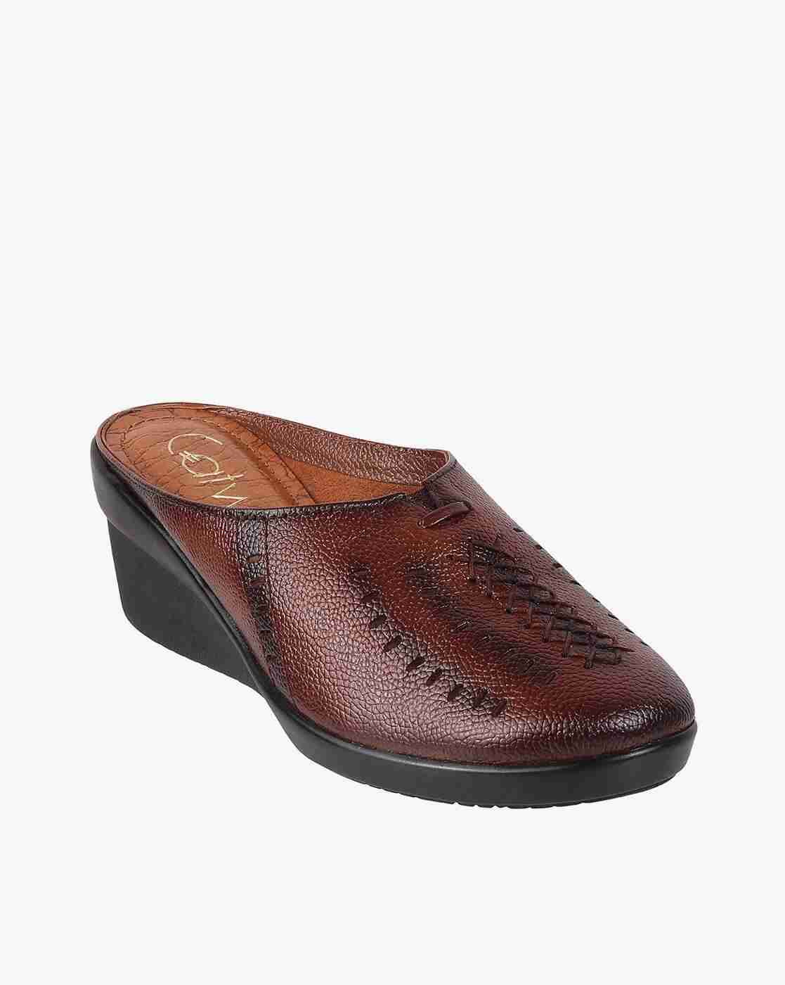 Round-Toe Slip-On Wedges