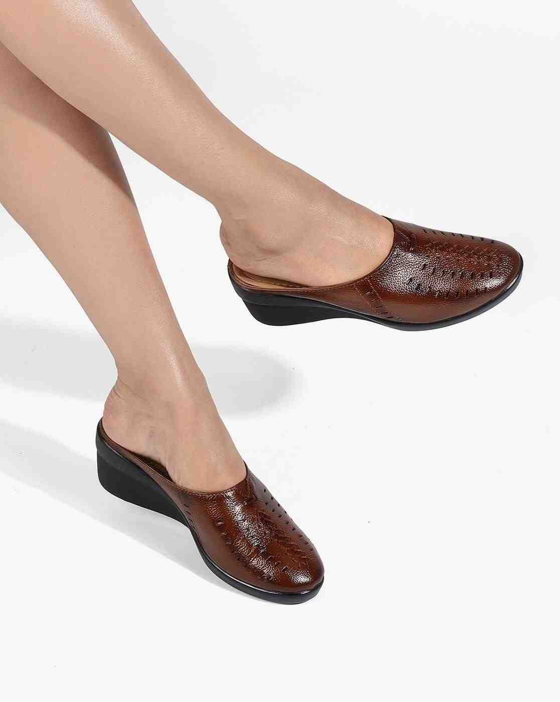 Round-Toe Slip-On Wedges