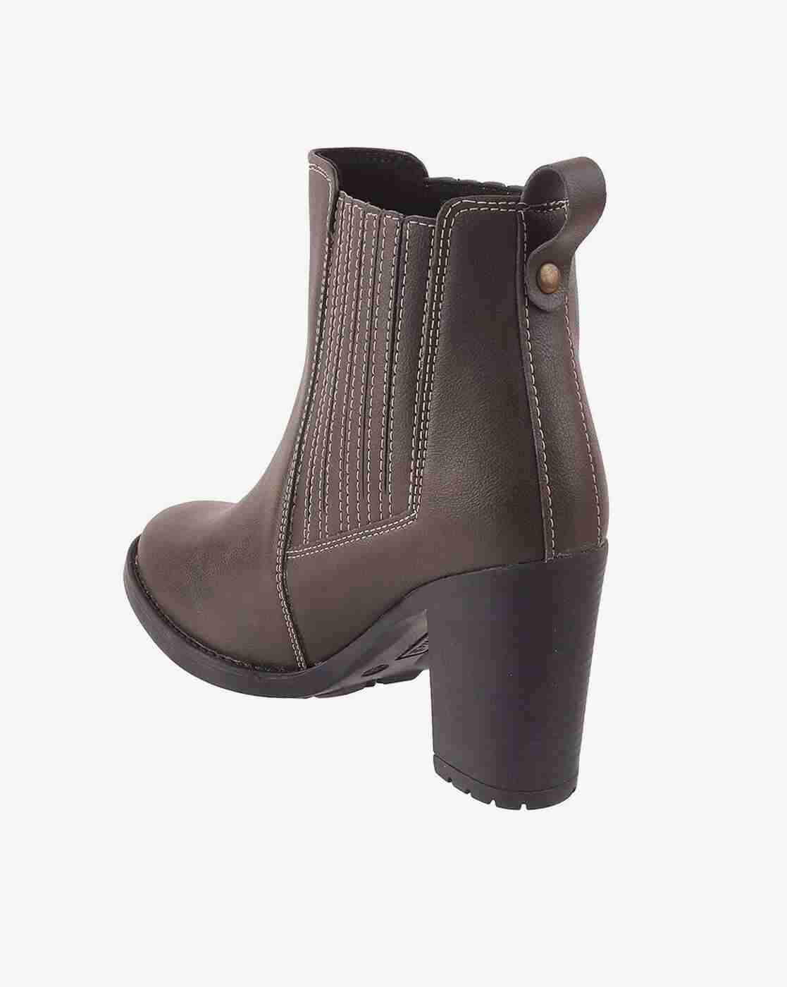 Women Mid-Calf Length Slip-On Boots
