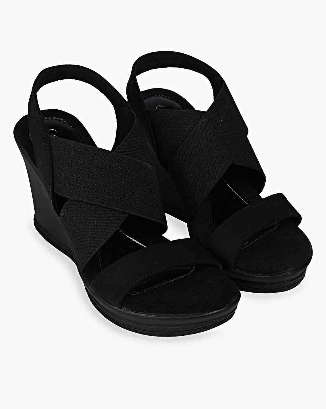 Women Criss-Cross Slingback Wedges