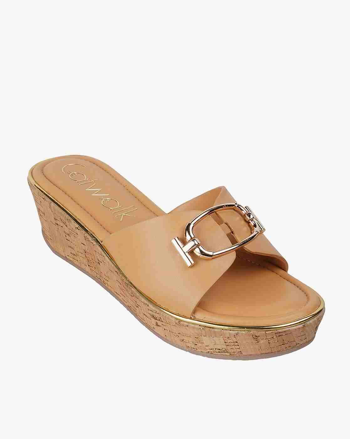 Women Wedges with Metal Accent
