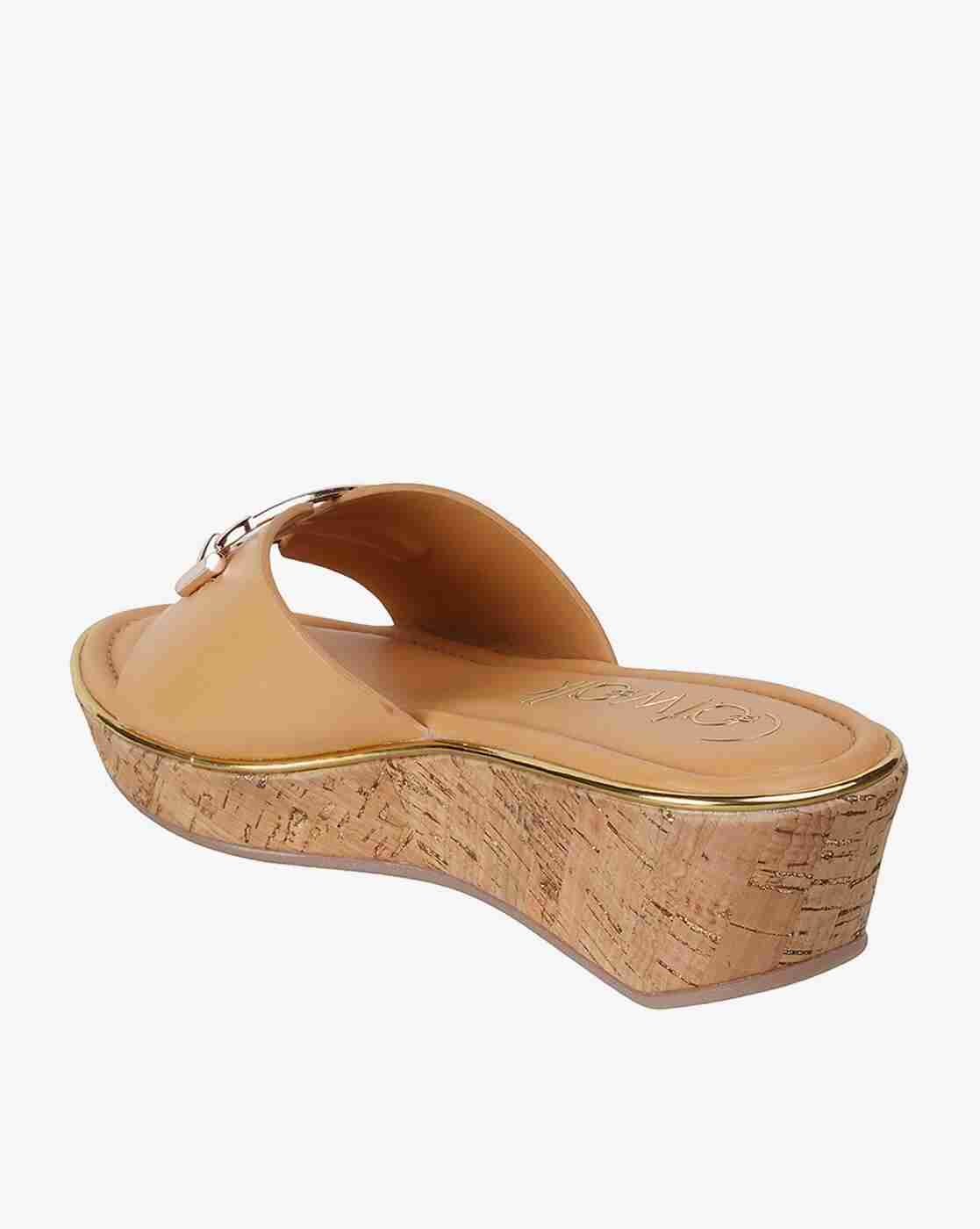Women Wedges with Metal Accent