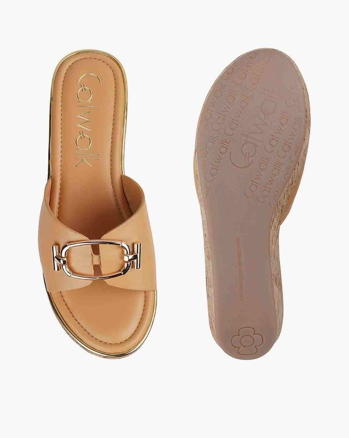 Women Wedges with Metal Accent