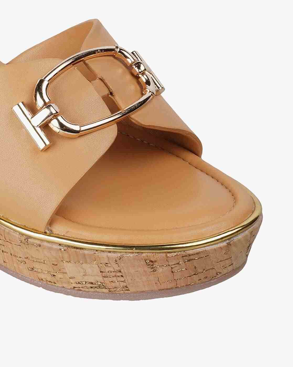 Women Wedges with Metal Accent